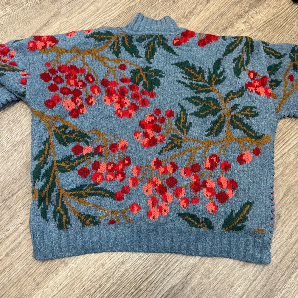 Cecilia Prado by Anthropologie Blossom Mock Neck Sweater Womens Medium Brazil - Picture 8 of 12